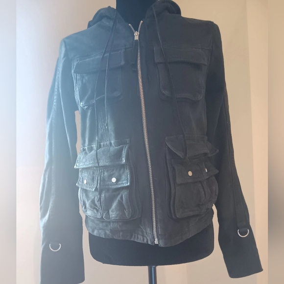 Black suede fitted womens jacket!! - Picture 2 of 10